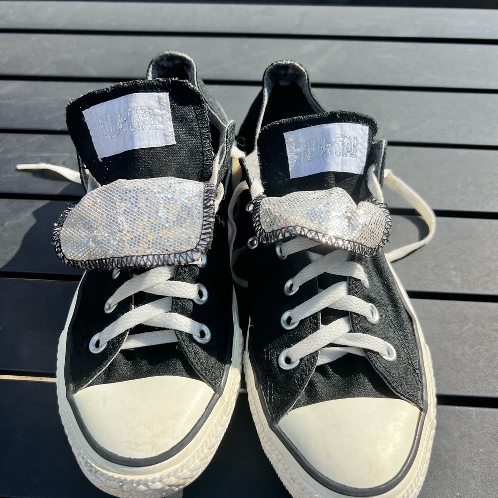 Black and White High-Top Sneakers